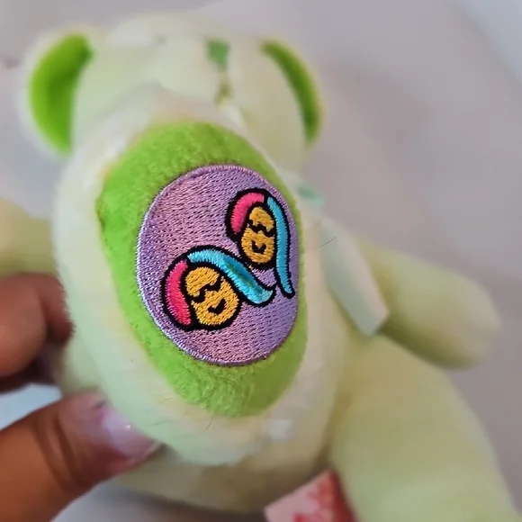 Russ Light Green and Cream Teddy Bear - Picture 3 of 7